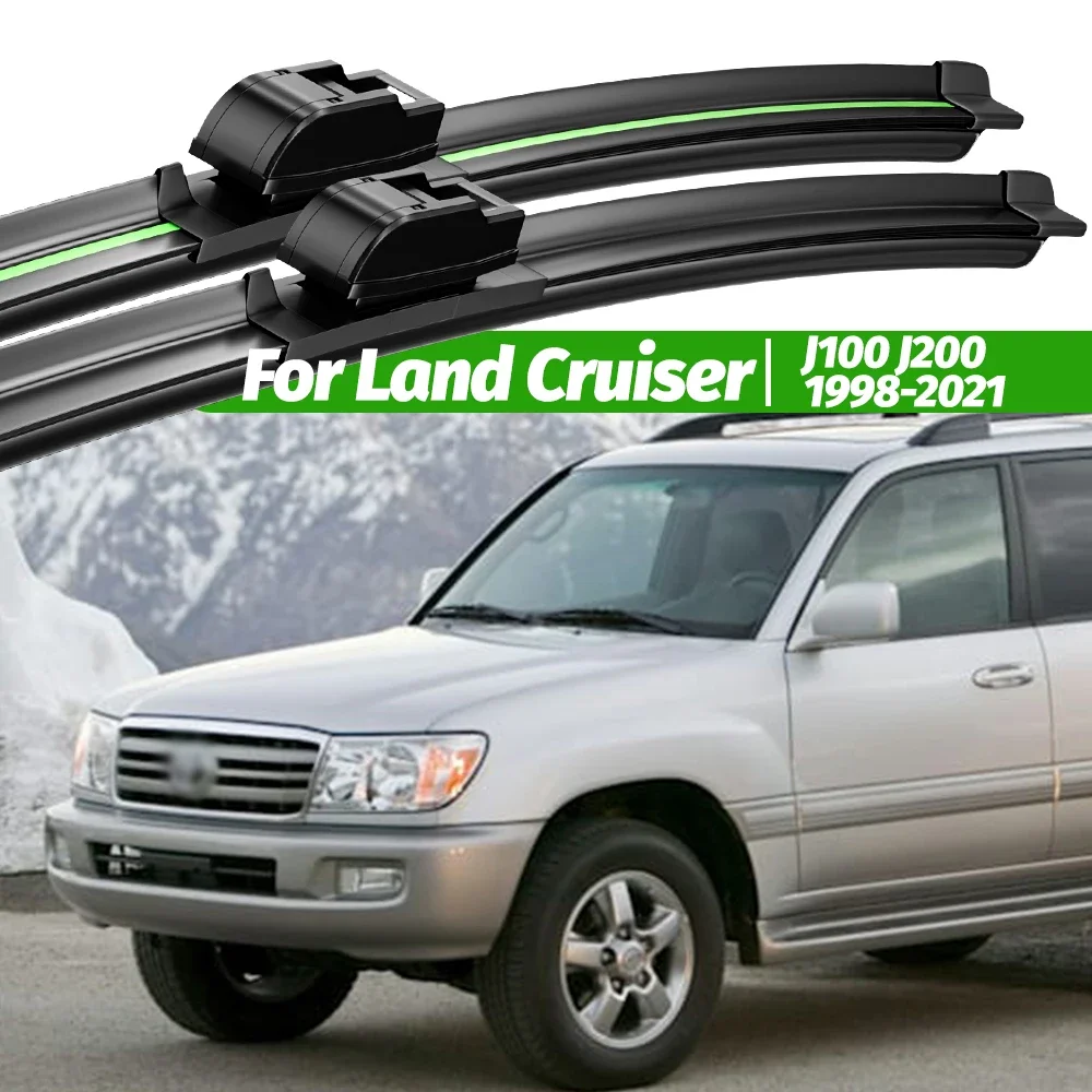 For Toyota Land Cruiser J100 100 J200 200 1998-2021 2pcs Front Windshield Wiper Blades 2007 2018 2020 Windscreen Accessories