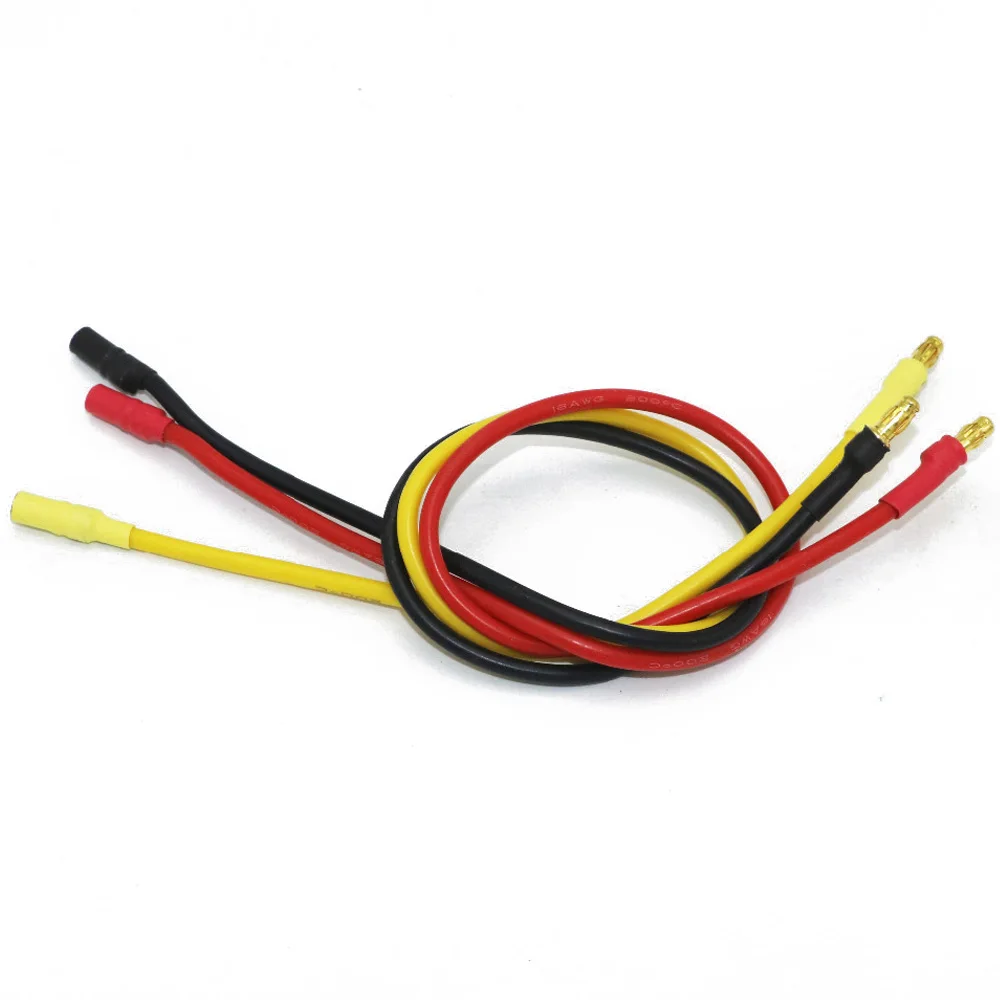 3pcs/lot RC Motor/ESC Extension Cable Wire 3.5MM Banana Plug 16AWG Silicone Cable 10cm 25cm 30CM For RC Drone Car Toy Wholesale