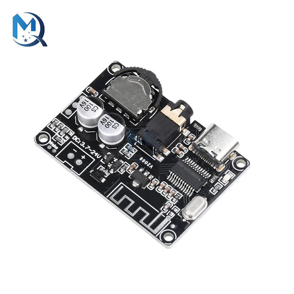 DC3.7-24V Bluetooth 5.0 Stereo Audio Decodierung Board Typ-C USB Dual Channel Decodierung Board