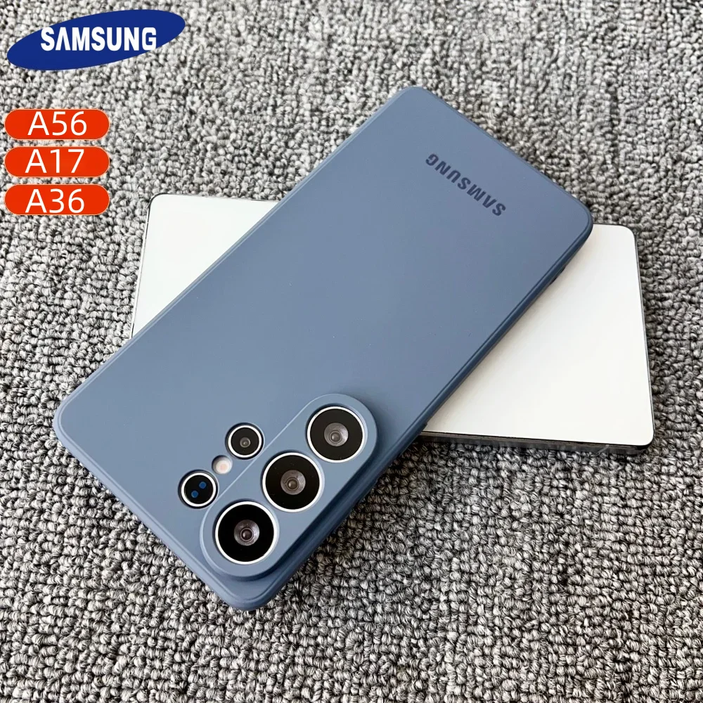 Samsung Galaxy A17 Case Original Liquid Capa Silicone A56 A55 A36 A35 A16 A15 A26 TPU Shockproof Bumper Cover Phone Accessories