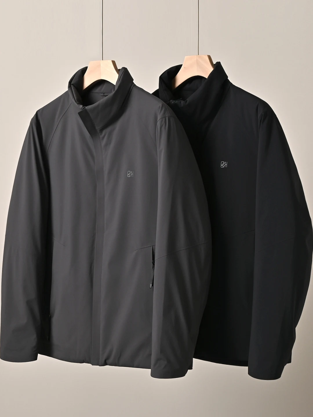 

Men's Winter Puffer Jaet 90 White Goose down Stand Collar Busin Casual Warm Cotton Coat Long Sve Loose Fit Zipper