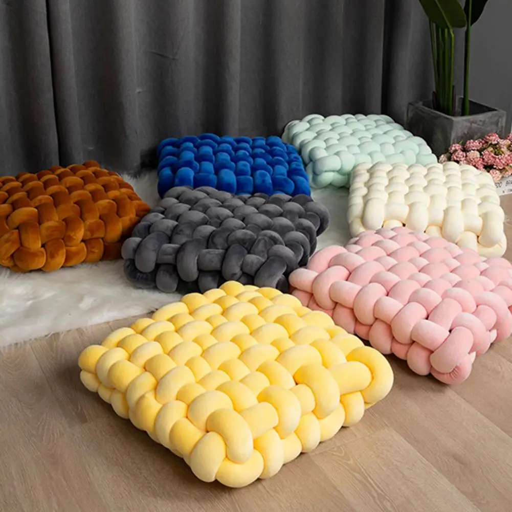 Chair Cushion Unique No Pilling Sitting Cushion Dining Chair Knot Design Plush Sitting Pillow Photography Prop