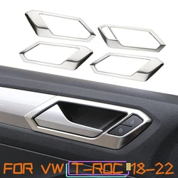 4Pcs Car Door Handle Cover Sticker for VW Volkswagen Troc T-roc 2017 2018 2019 2020 2021 2022 2023 Door Handle Trim Accessories