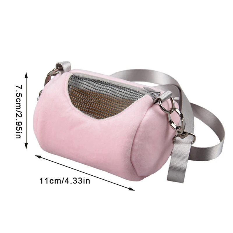 أكياس حامل الهامستر حقيبة كروس الجسم اسطوانة تصميم عملي منزل السفر المحمولة السنجاب شبكة مرئية قفص الحيوانات الأليفة