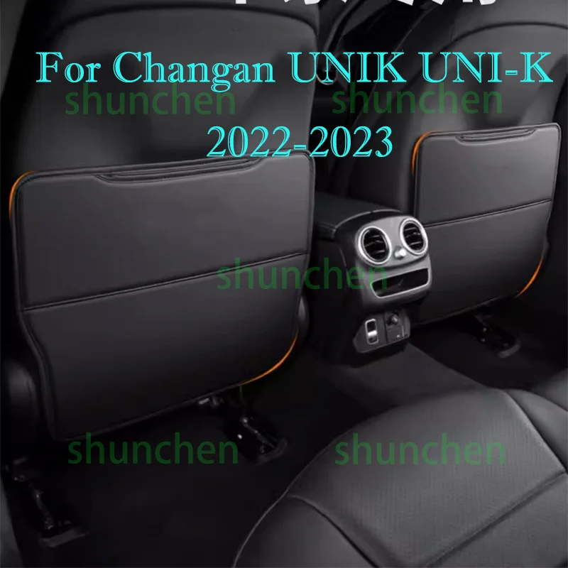 

Car Rear Row Anti-kick Covers for Changan UNIK UNI-K 2022-2023 Seat Back Kick Protector Dirt-proof Leather Interior Accessories