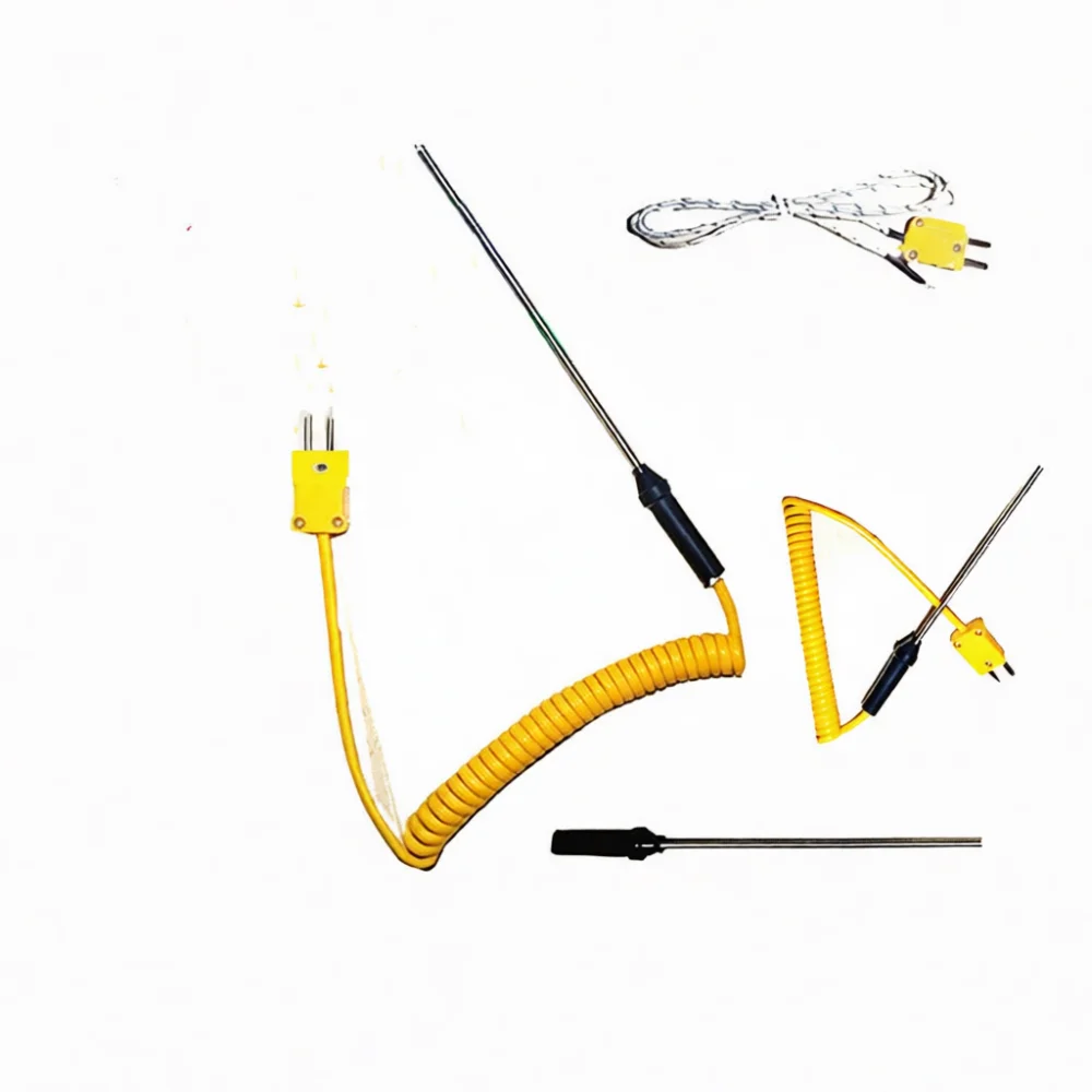 Fiberglass Insulated K Type Thermocouple Probe For TM902C Digital Temperature Meter High Temperature Sensing Device