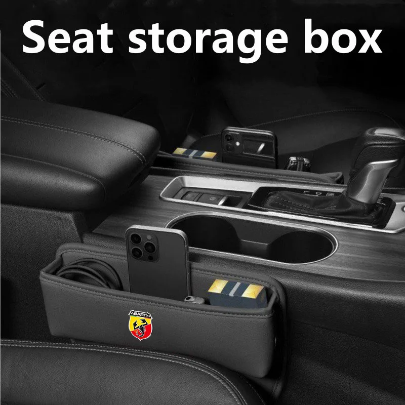 Multifunzione Seggiolino Auto Gap Organizer Sedile Fessura Scatola di Immagazzinaggio per Fiat Abarth 595 Abarth 500 Abarth 124 Spider Accessori