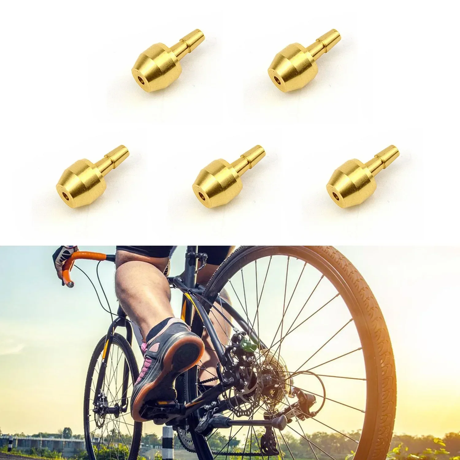 Olive Cabeça Agulha Manga Conector, Inserir Bicicleta Tubo Mangueira de Óleo, MTB Bicicleta Peças de Freio a Disco Hidráulico, Hayes 5.4mm Tubing, 5Pcs