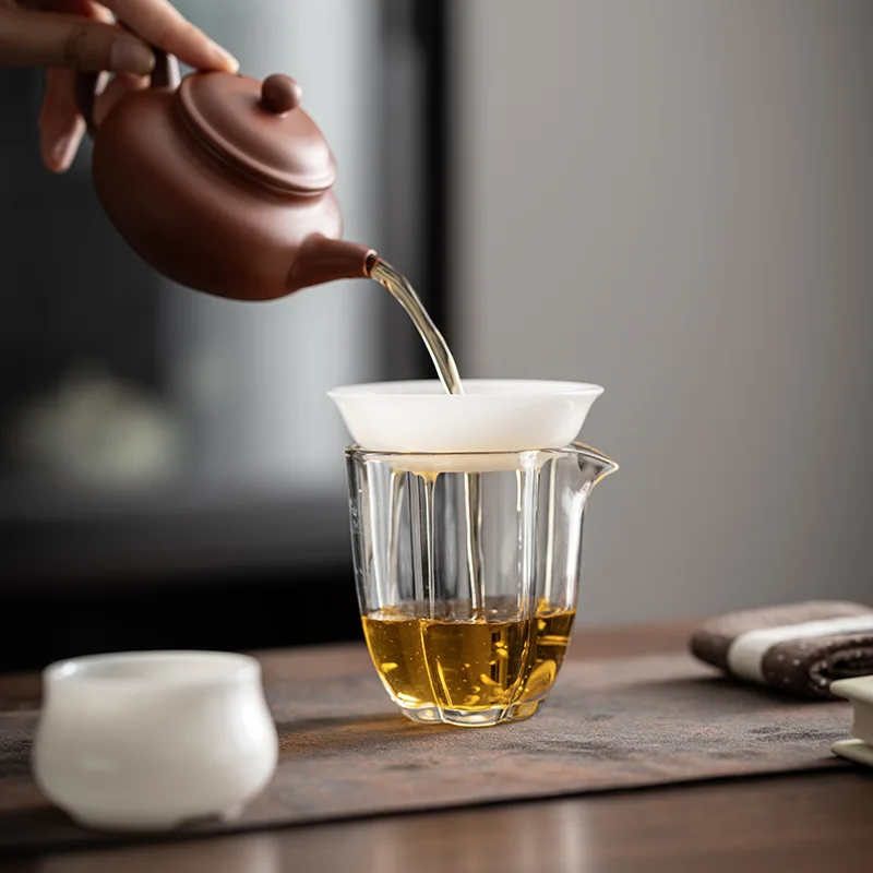 Ice Jade Tea Strainer All-Ceramic Filter Tea-Water Separator Tea Filter Core Accessories Base