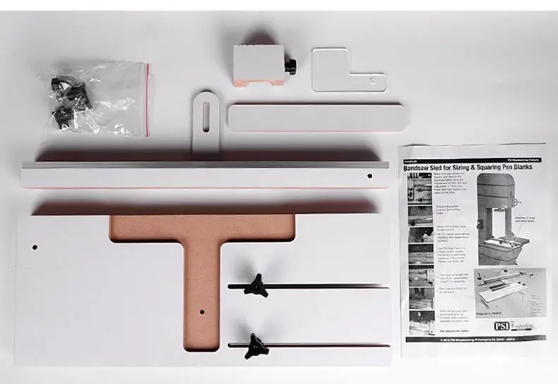 Band saw pusher table pen material cutting table fixed-length square pusher pen auxiliary woodworking tools