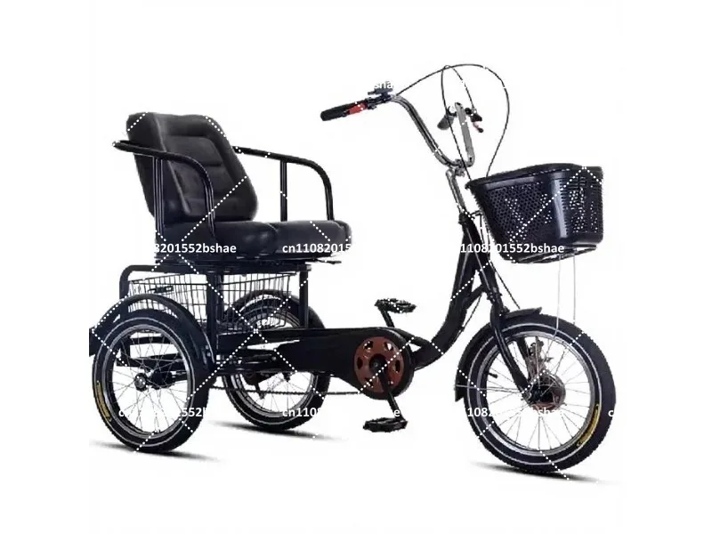 Lightweight Tricycle Pedal Bike for Seniors Adult Three Wheel Bicycle Small Transportation