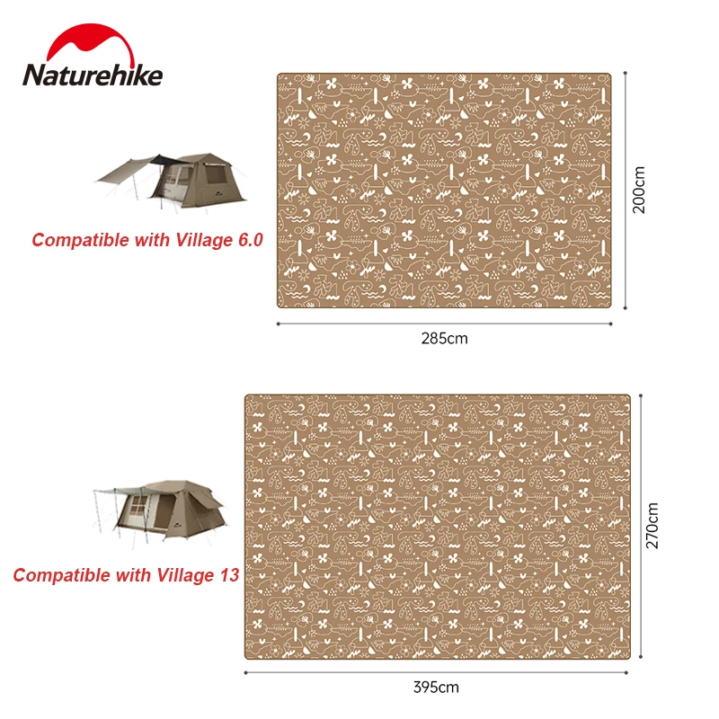 

Naturehike Picnic Mat Village 6.0 /13 Beach Carpet Outdoor Camping Tent Floor Print Waterproof Ground Cloth 5-8 People Oversized