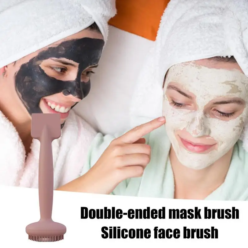 Gezicht Scrub Borstel Gezichts Scrubber Zachte Siliconen Dual Head Handmatige Huidvriendelijke Waterdichte Modderfilm Borstel Voor Make-Up Vuil Verwijderen