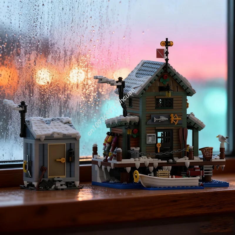 

1399pcs MOC Winter Fish Supply Seasonal Christmased Model Building Blocks Idea Education Brick Christmas Gift Kids Toys Birthday