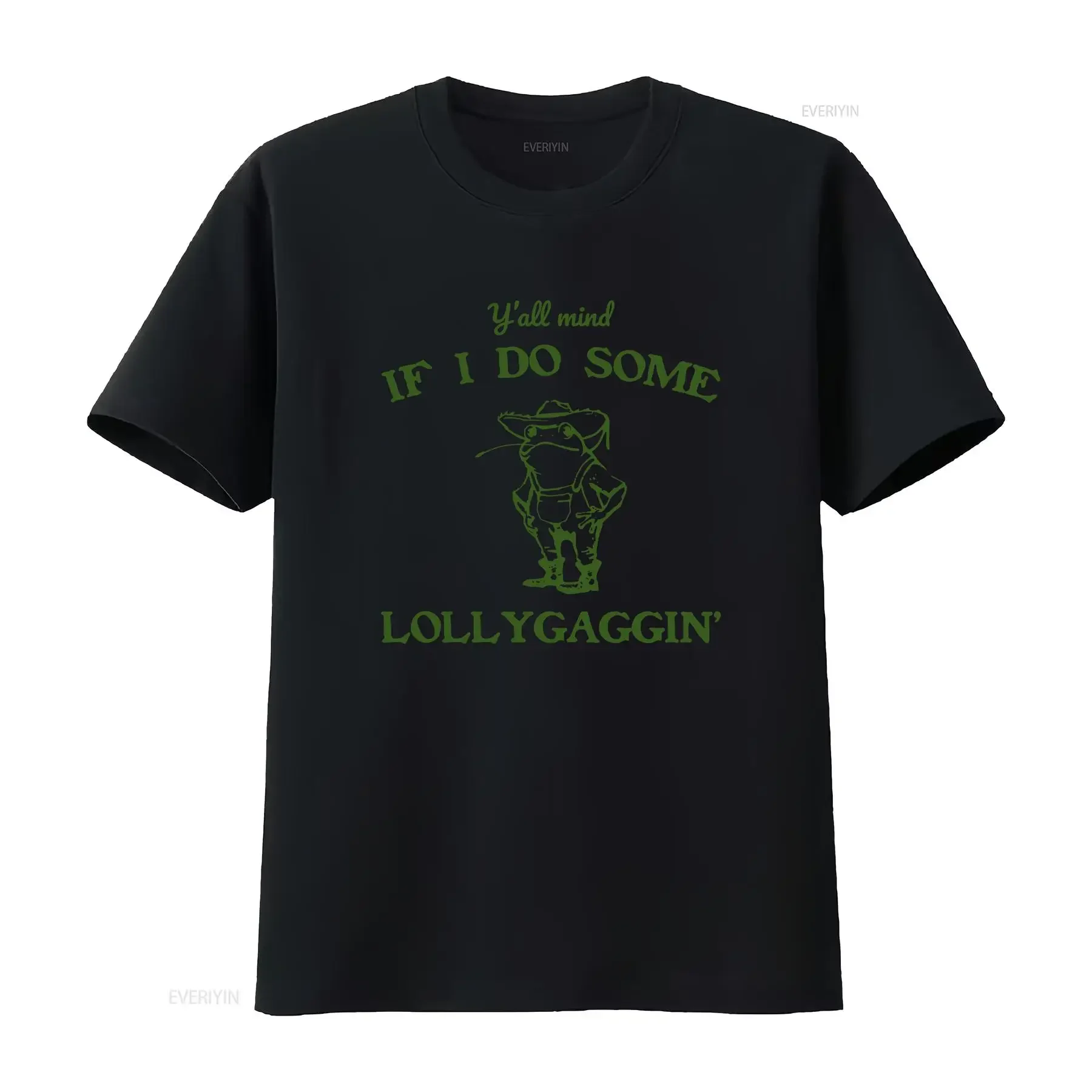 Y'all Mind If I Do Some Lolly gaggin' shirt Meme T Funny Frog Cowboy tee Humorous Vintage vintage Washed Top For Everyday Wear