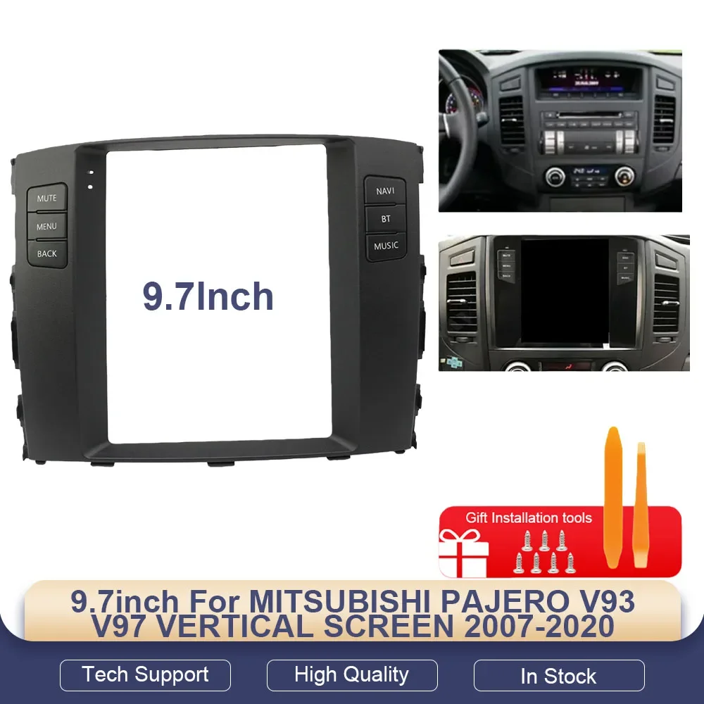 

9,7-дюймовая вертикальная панель для автомагнитолы в стиле Tesla для MITSUBISHI PAJERO V93 V97 (2007-2020), рамка для Android MP5 стереосистемы