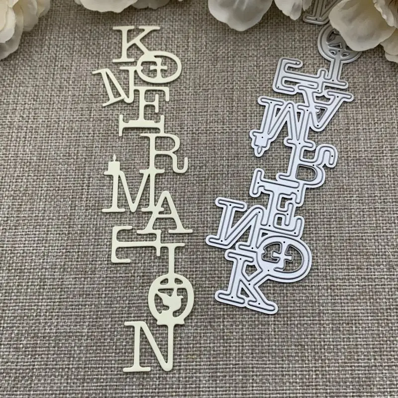 German Script Metal Die Template Danke Frohliche Ostern Herbst Baby Hallo Cutting Dies for DIY Paper Craft Handmade Card Album