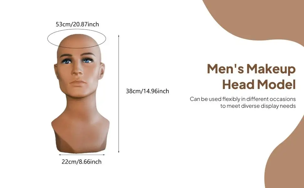 

Лысая мужская голова манекена, подставка для дисплея, прочная ПВХ профессиональная стойка для шляп