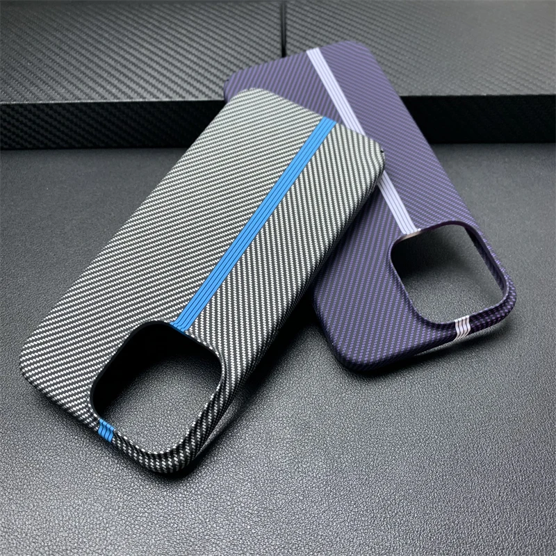 Light Luxury Carbon Fiber Texture Phone Case For iPhone 16 15 Plus 14 13 12 11 Pro MAX  Full Package Shockproof Matte Back Cover