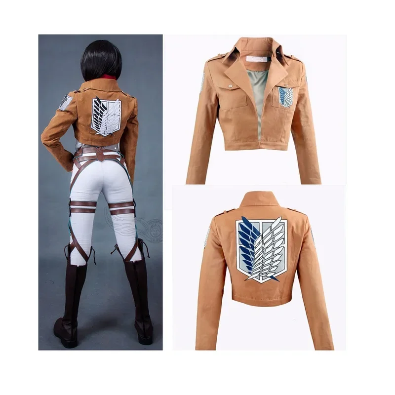 Attack on the Giant COS suit, Alan Mikasaki Soldier Captain uniform, Ni coat clothing, adult matching suit