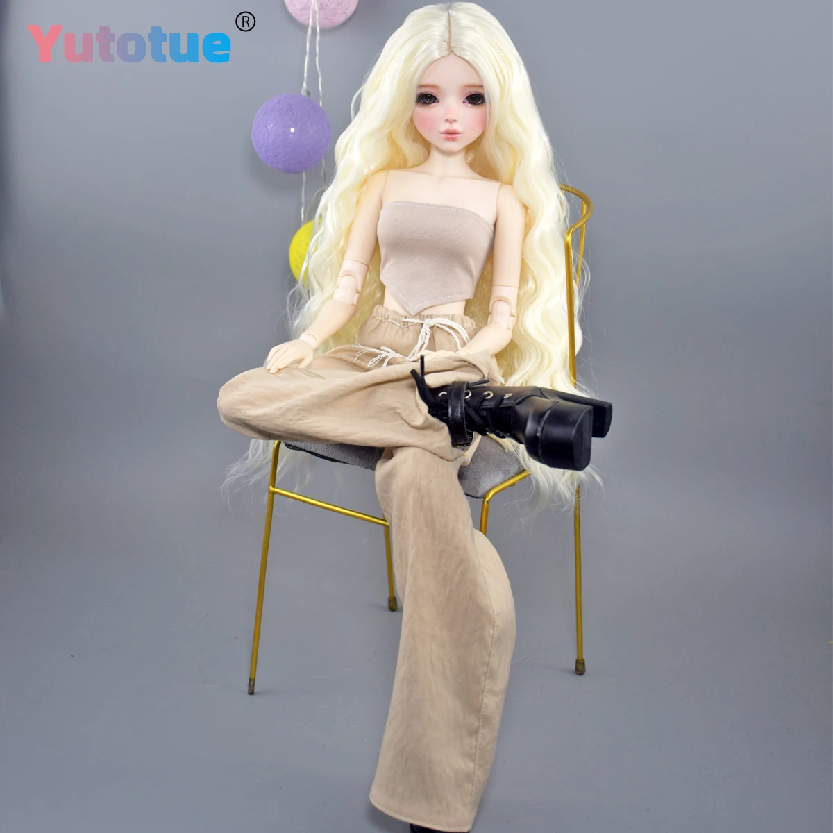 YUTOTUE 56 سنتيمتر الارتفاع أنثى دمية صوتها الجسم رسمت باليد ماكياج الوجه نابض بالحياة 1/3 BJD دمية لعبة هدية #5