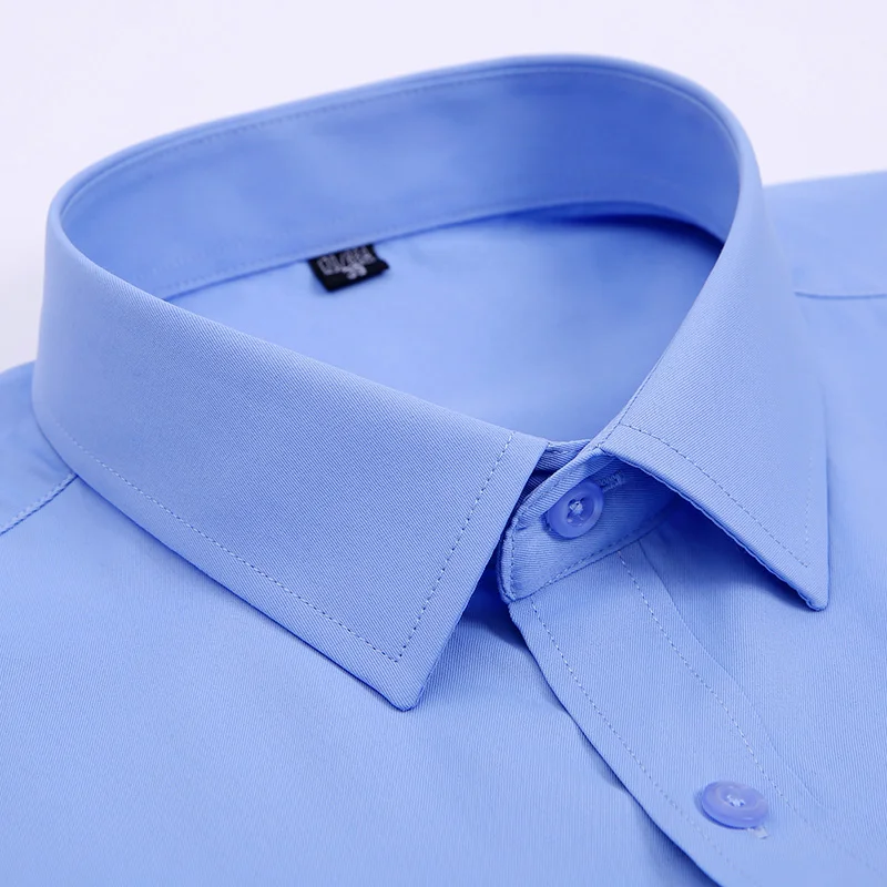 قميص صيفي رقيق للرجال بأكمام قصيرة، ملابس عمل غير رسمية اجتماعية، كي مجاني، سهل العناية بالارتداء الاحترافي