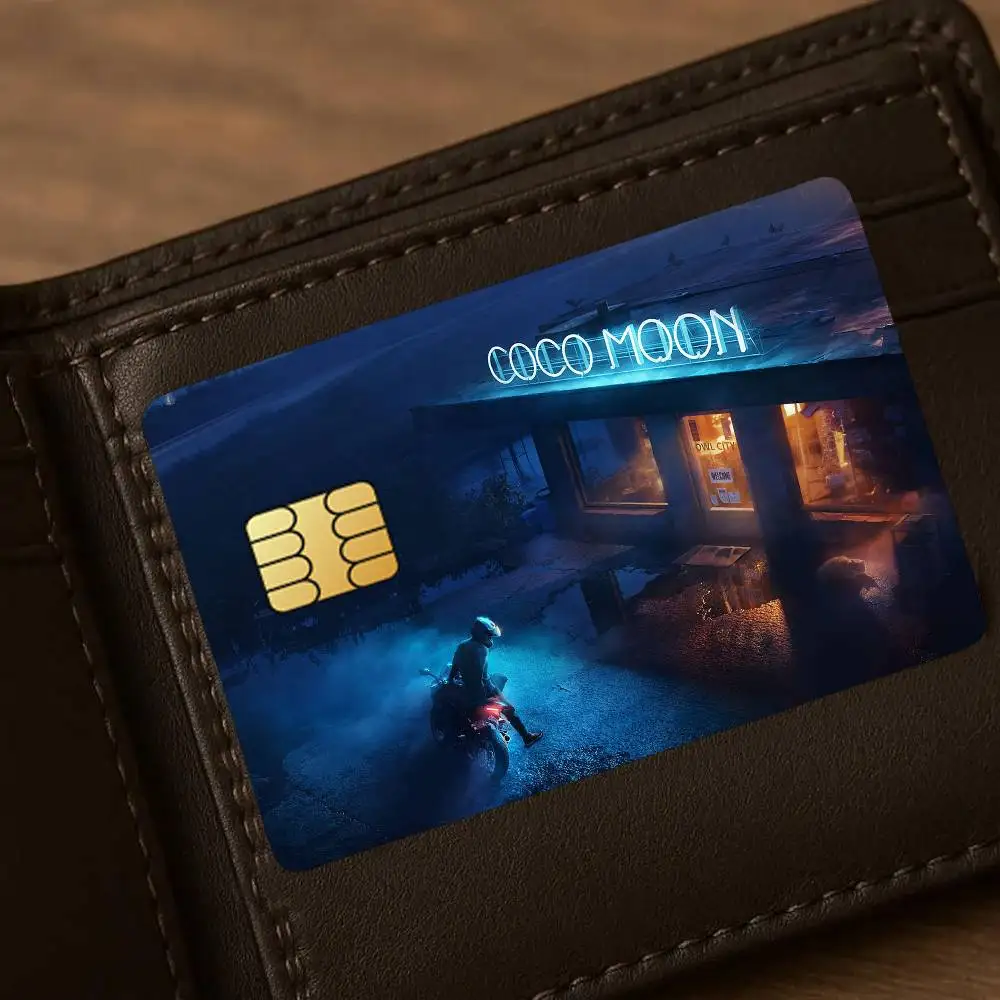 الفرقة O-البومة C-City-S ملصقات بطاقة الائتمان الجلد لخصم البنك حماية الزخرفية 4 قطعة ملصق مائي المضادة للخدش مقاوم للماء