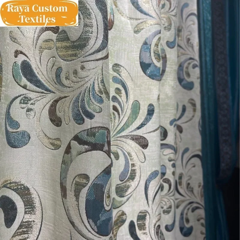 

New Chinese Style Retro Classic Phoenix Luxury Curtains for Living Dining Room Bedroom Blackout Jacquard Fabric White Tulle