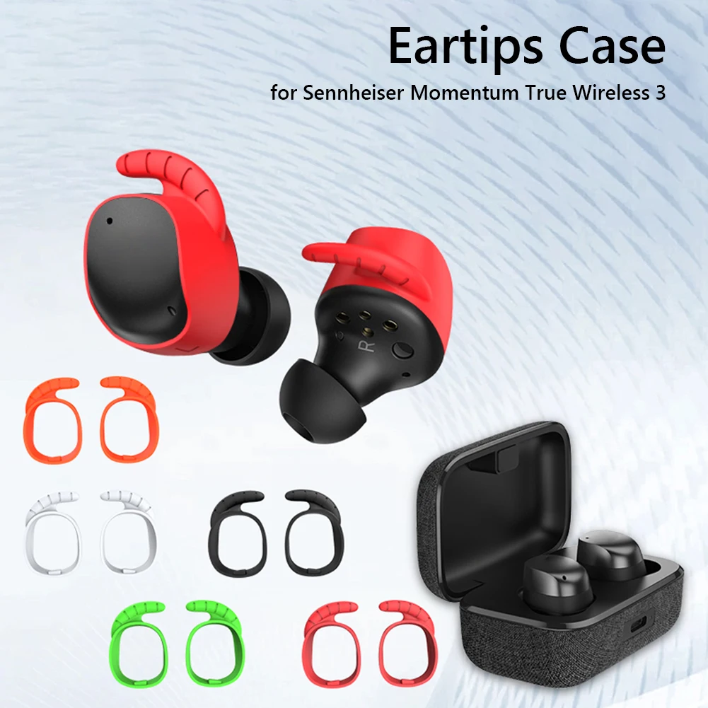 5 Pairs Sport Ear Hooks Earbuds For Sennheiser Momentum True Wireless 3 Bluetooth Earphone Ear Tips Anti Slip Silicone Ear Grips