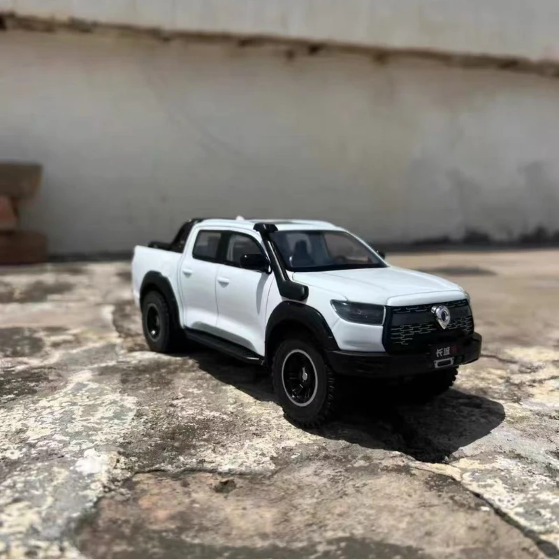 1:24 Great Wall Motors POER pick-up spuitgieten metalen terreinwagen automodel simulatie geluid en licht speelgoed