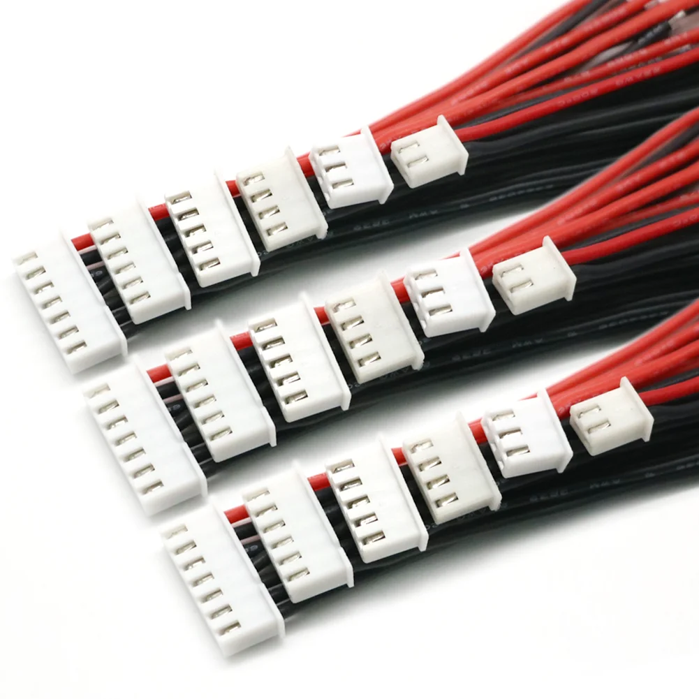 100 Cái/lốc 1-6S Lipo Pin Cân Bằng Cáp Sạc 10CM 2S 3S 4S 5 5S 6 6S 22AWG Cáp Silicon Mềm Mại Dây Cắm Cho IMAX B3 B6 Sạc