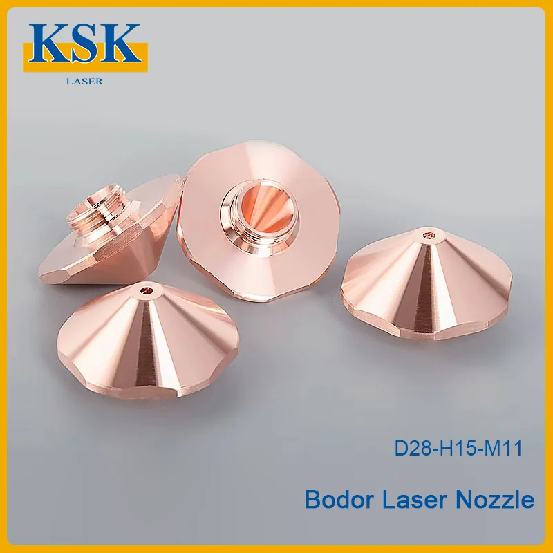 KSK Laser BODOR D28 M11 Laser Nozzle Single and Double Layer Hexagonal Red Copper Nozzle for  Laser Cutting Machine