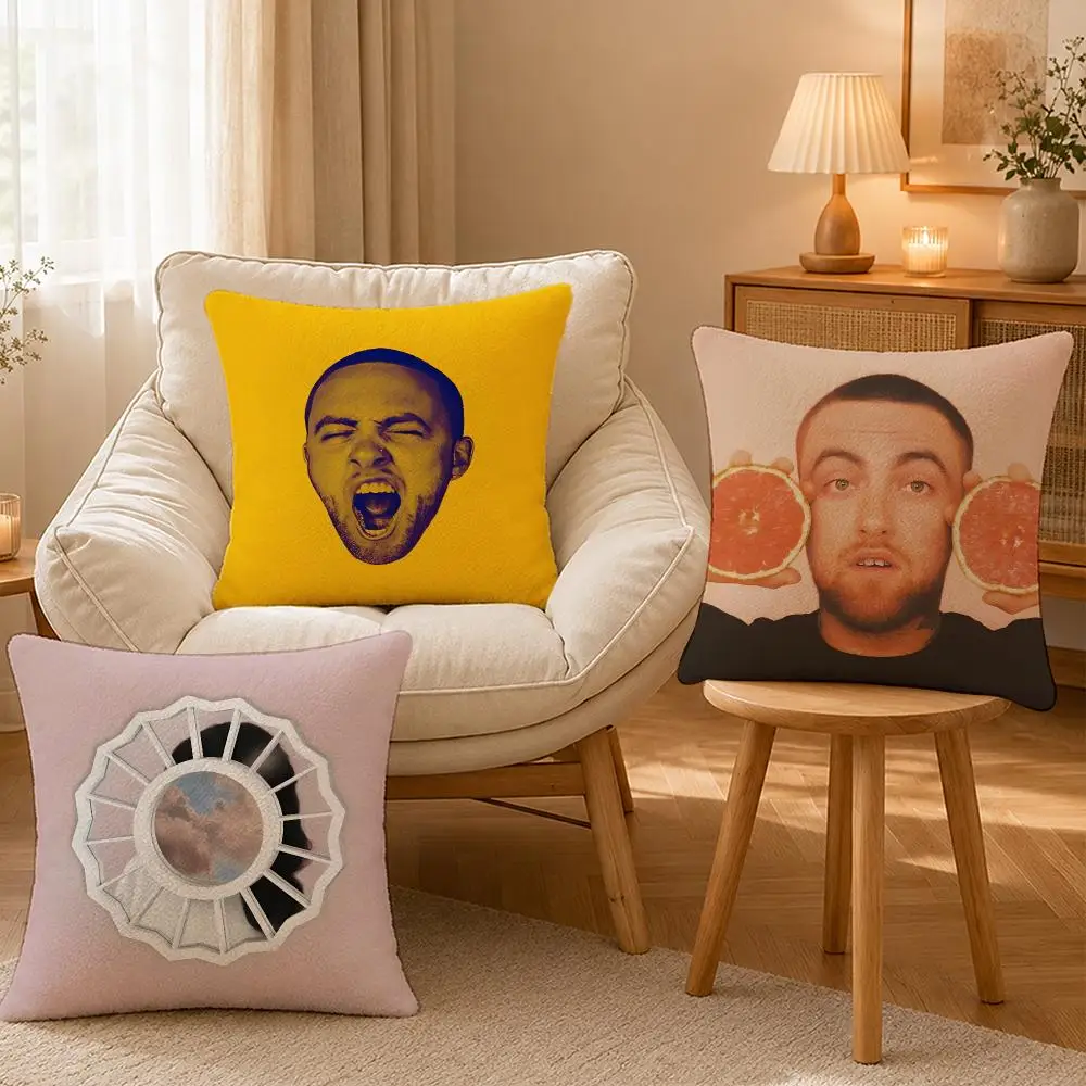 Rapper Mac Miller Chill Rap Cushion Cover Personalized Short Plush Soft Bedroom Sofa Home Decor Gift