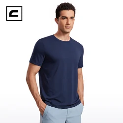 CRZ YOGA Koszule z krótkim rękawem dla mężczyzn Szybkoschnący trening Klasyczny krój T-Shirt Casual Daily Comfy Tee Tops