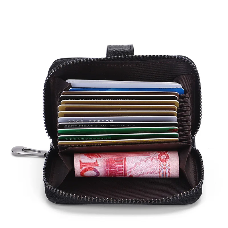 Genuine Leather Men & Women Mini Short Wallet Cow Leather Coin Purse Solid Card Holder Slim Wallet Money Purse Blue Red