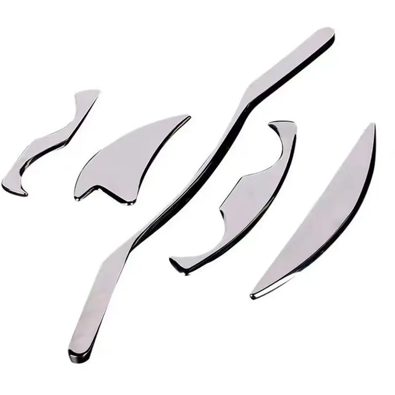 For Relieve Sore Muscles Fascial Knife Deep Tissue Muscle Scraper Stainless Steel Guasha Tool Set For Facial Massage