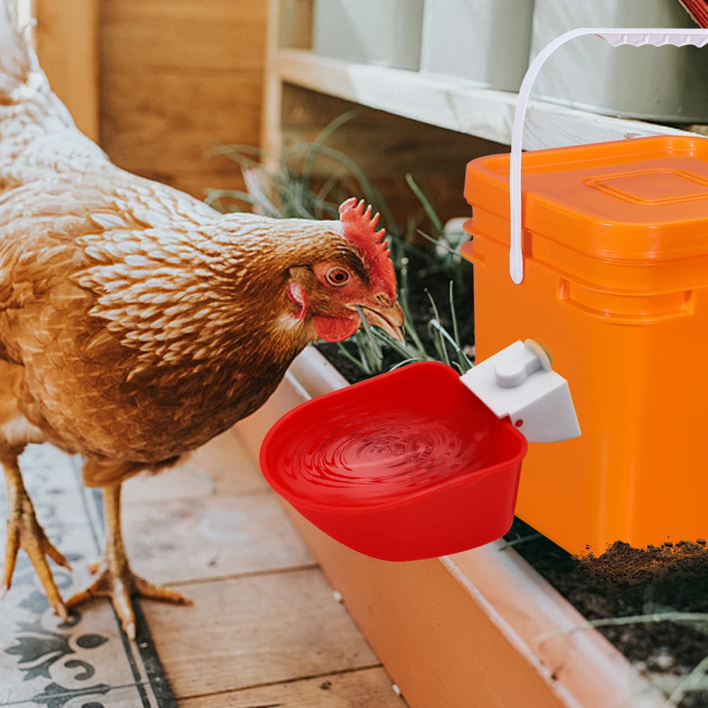 5-10 pz automatico pollo oca anatra ciotola per bere plastica pollo abbeveratoio ciotola fattoria pollame distributore di acqua alimentatore di pollo