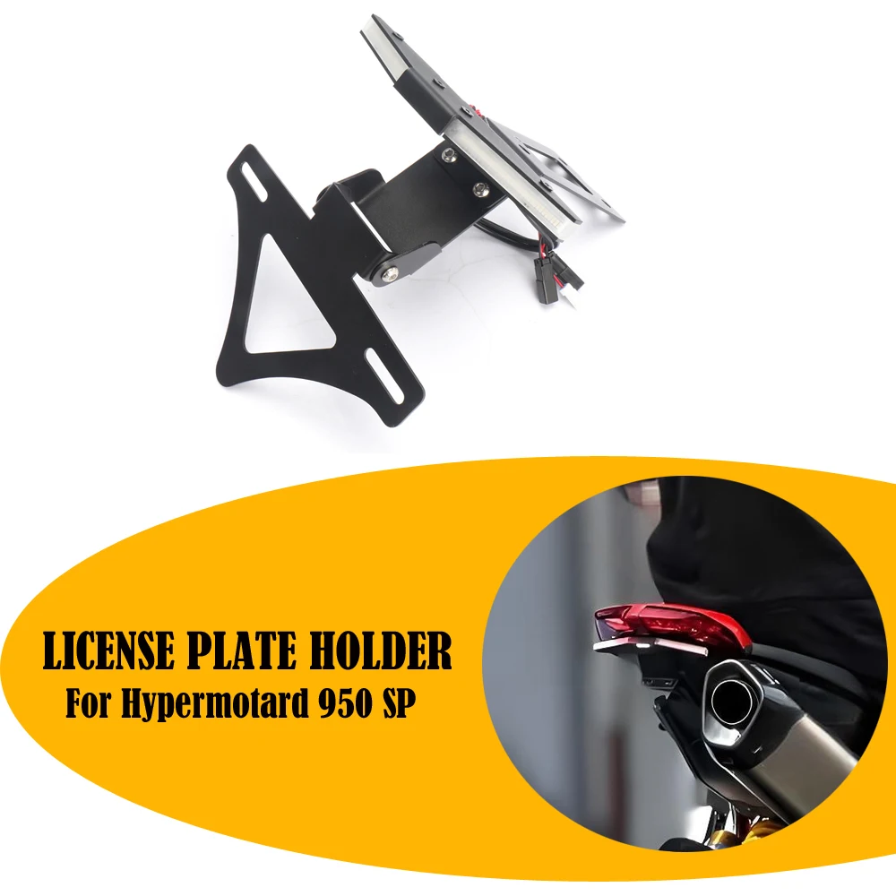 

New Motorcycle license plate holder integrated with turn signal integrated Short tail FOR HYPERMOTARD 950 2018-2023
