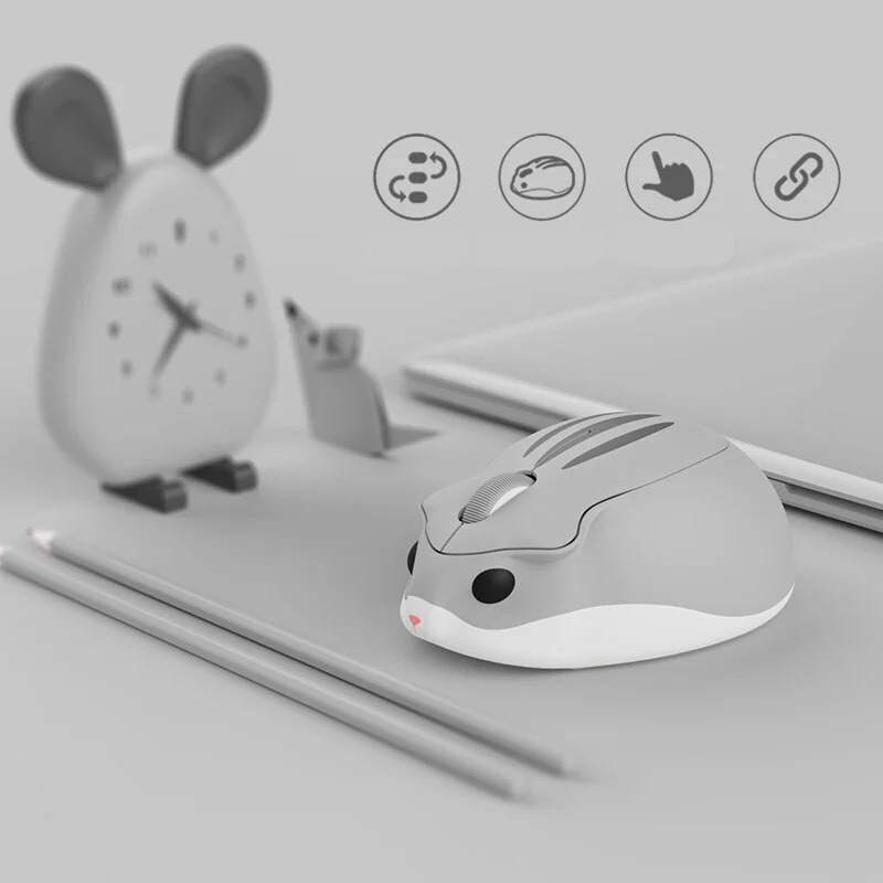 

2.4G Wireless Cute Mouse Hamster Cartoon USB Creative Mute Mause Ergonomic Mini Optical Kid Gift Mice For PC Laptop Small Hand