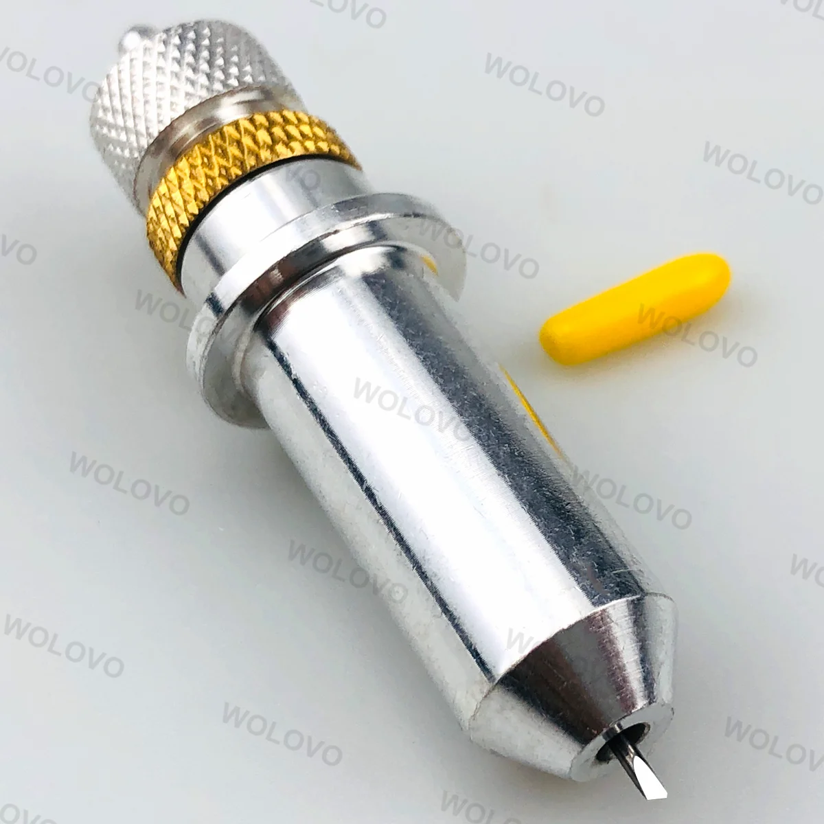 

15pcs 30 Deg Cutting Plotter Blade and 1pc Blade Holder for Gcc Jaguar Base Housing Adjustable Blade Height Silver