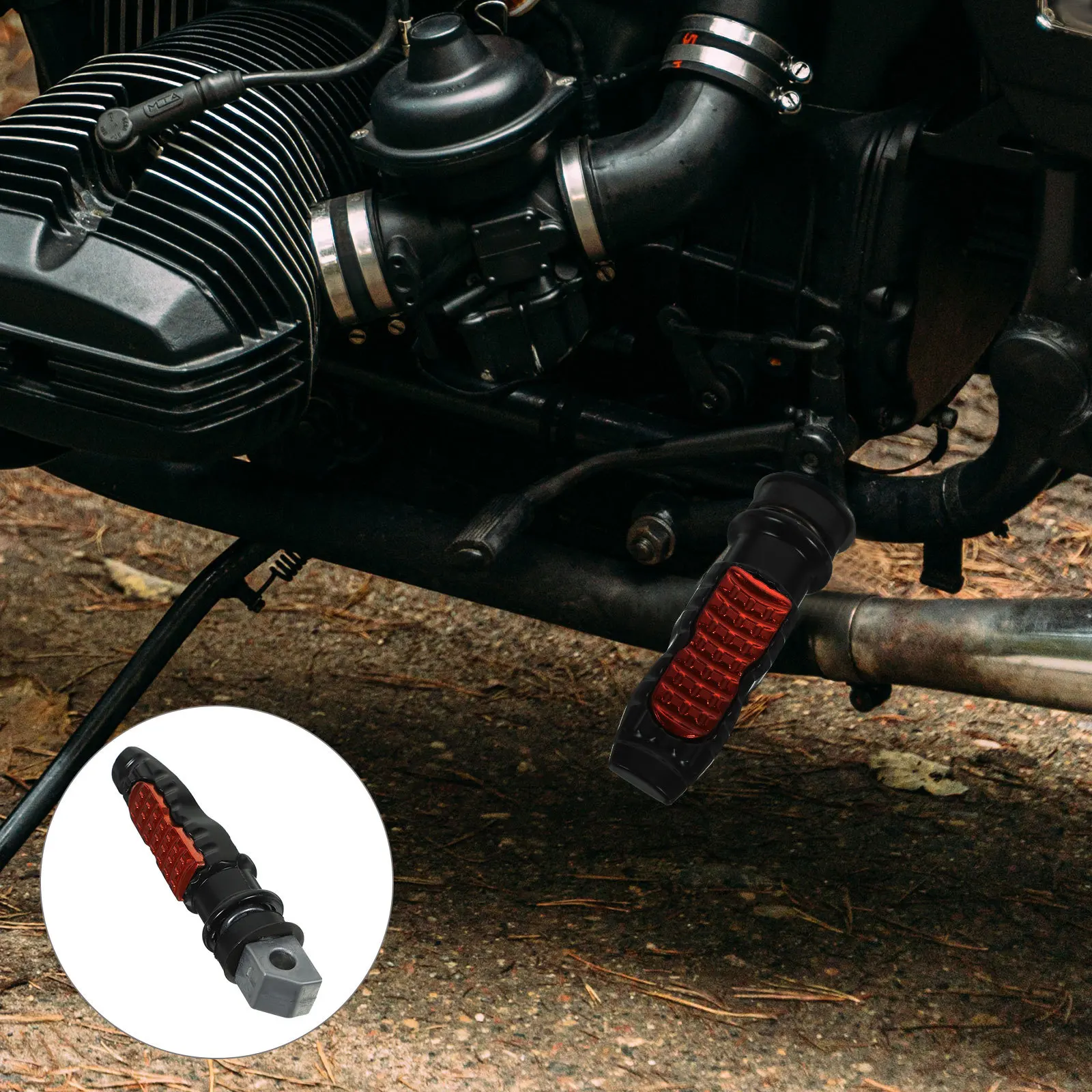 

2pcs Motorcycle Foot Peg Rear Footrest Metal Bike Footrest For Electric Vehicles Durable Corrosion Resistant High Hardness