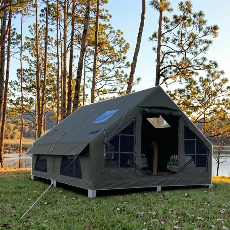 

2025 Luxury 12 Portable Outdoor Inflatable Camping Tent Waterproof Oxford Material Wind & Snow Protected For Camping Travel