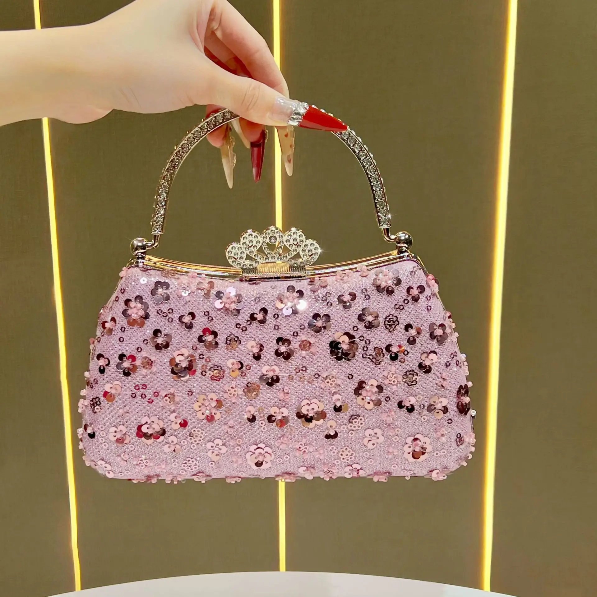 

Модная женская сумка-клатч класса люкс с цепочкой, для банкетов, на плечо, через плечо, для ужина