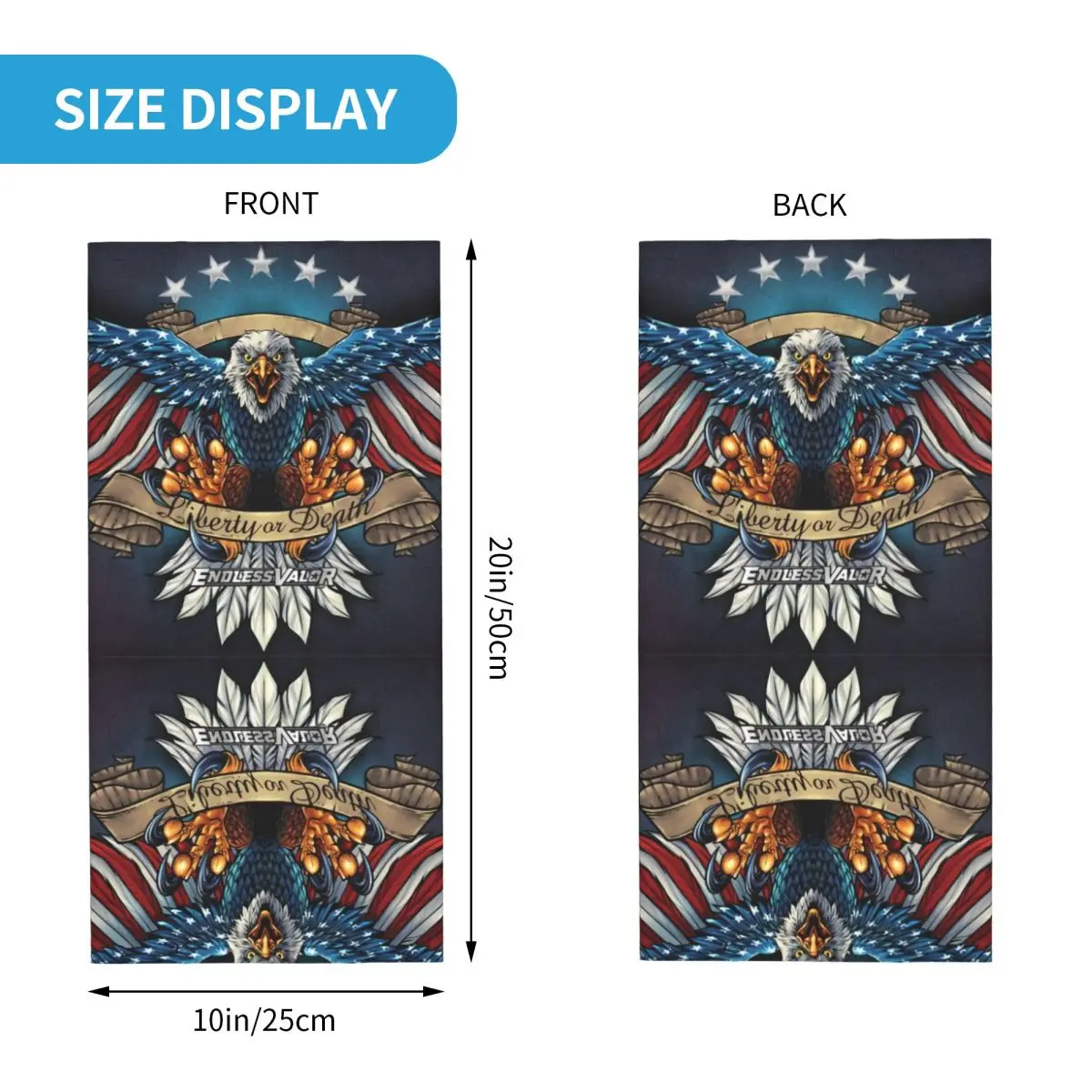 US Flag Wings Eagle Bandana Neck Cover Printed Face Scarf Warm Headwear Outdoor Sports Unisex Adult Breathable