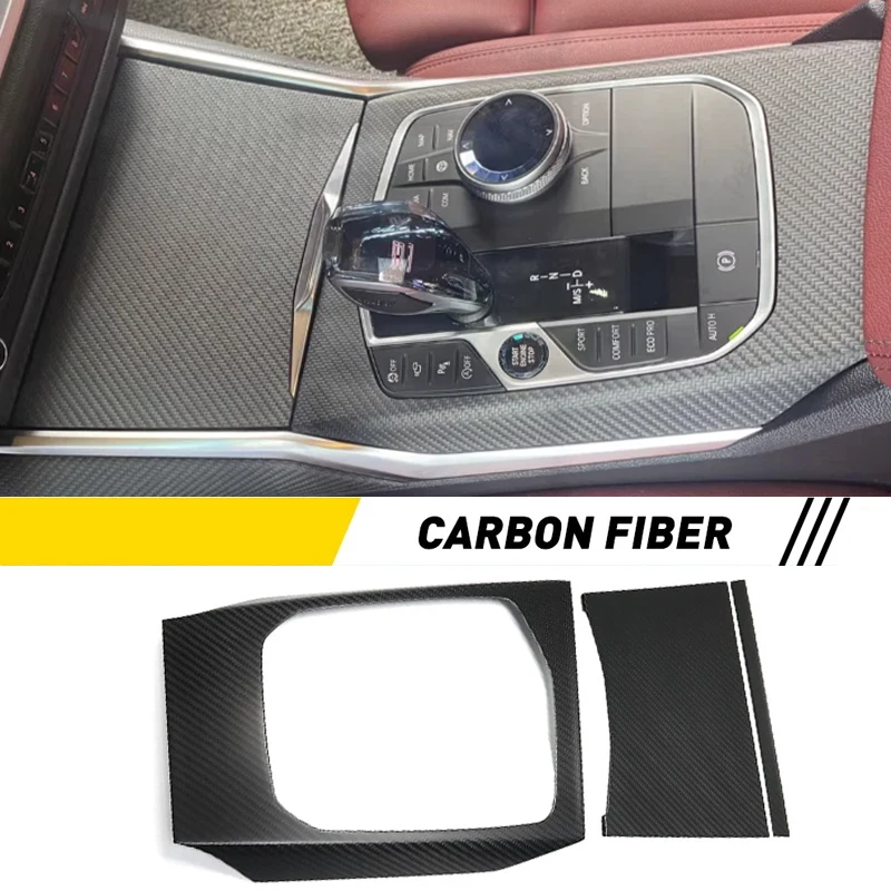 

Matte Real Carbon Fiber Car Center Console Gear Shift Trim Panel Cover Accessorie For BMW 3 4 series G20 G21 G22 G23 G26 G28 G42
