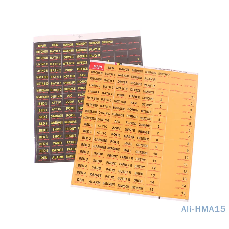 129Pcs Circuit Breaker Box Labels Conspicuous Identification Weatherproof Fuse Box Stickers For Home Office Electrical Panels