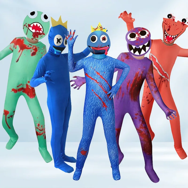 2024 Canival R-Rainbow Friends Costume Kids Boys Blue Monster Wiki Cosplay Horror Game tuta compleanno Halloween Party Costume