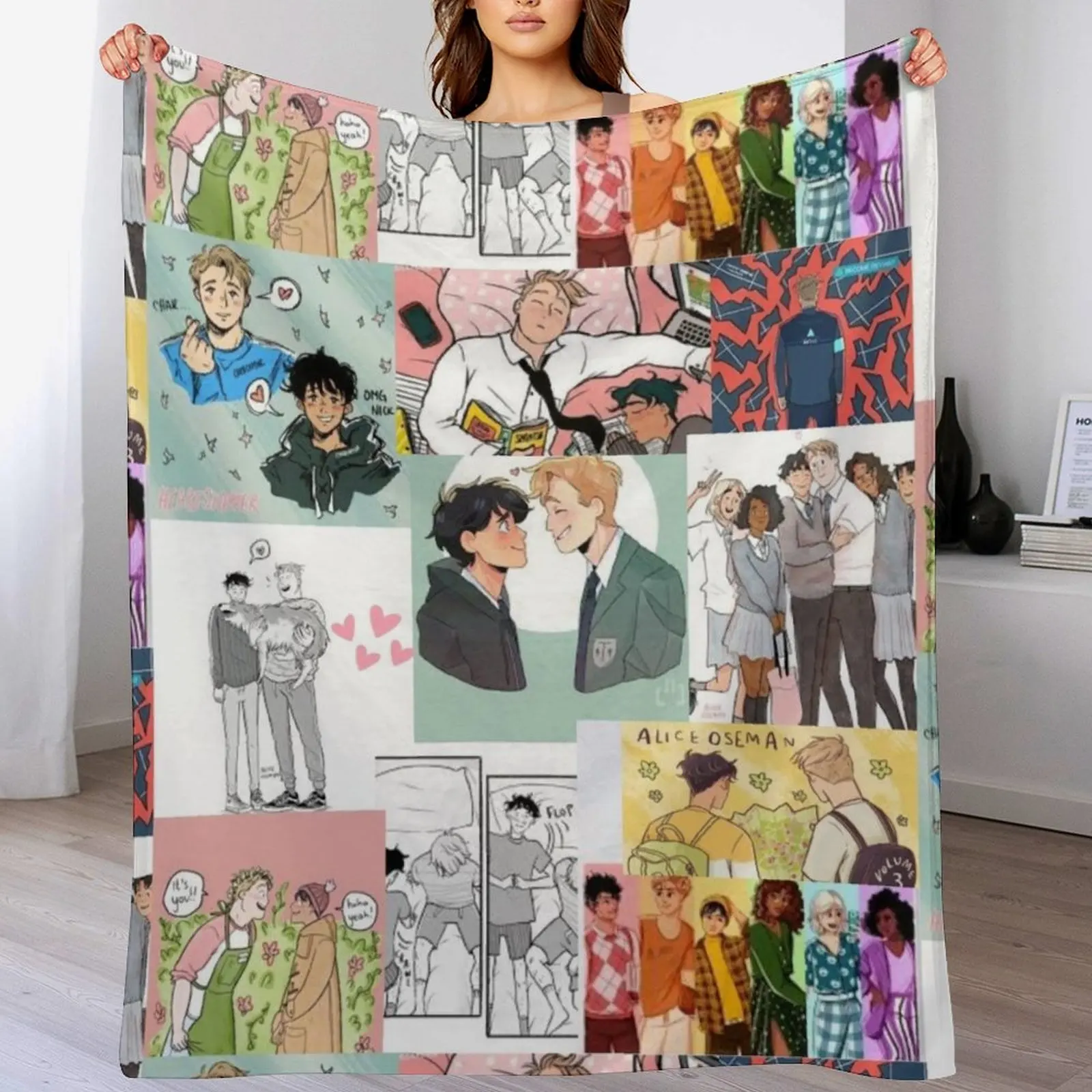 Heartstopper Memorable Moments Collage #2 Throw Blanket Stain Resistant Cozy Warm Blanket