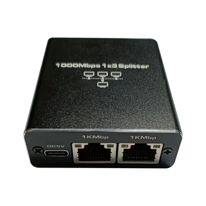 

Gigabit Ethernet Splitter 1 To 3 Rj45 Splitter LAN Extension Adapter 1000Mbps 4 Port 1 To 3 RJ45 LAN Networking Adapter Durable