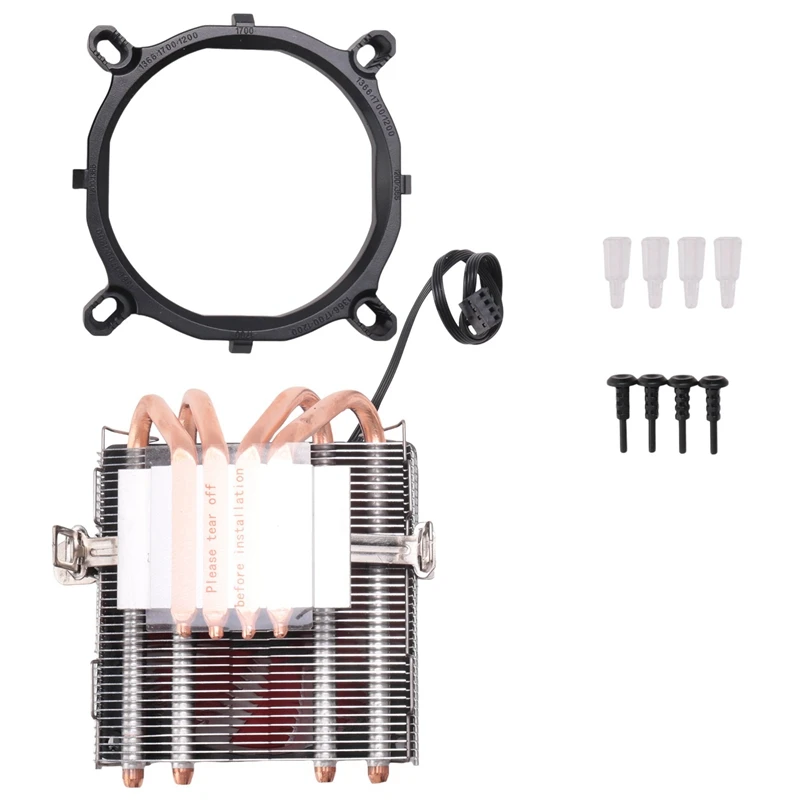 Cooling Fan RGB LED CPU Cooler Heatsink With 4 Heatpipe 2 Copper Pipe Support LGA 2011 775 771 1366 1155 1156